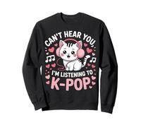 Non riesco a sentirti, STO ascoltando K-Pop Cat Felpa
