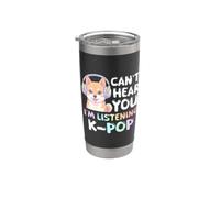 Non riesco a sentirti, sto ascoltando K-pop coreano Nureongi Dog Bicchiere termico in acciaio inox doppia parete
