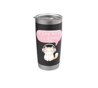 Non riesco a sentirti, sto ascoltando K-pop - Hangul coreano Bicchiere termico in acciaio inox doppia parete