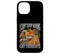Non riesco a smettere di avere pensieri gay Divertente Capybara Meme Bootleg Custodia per iPhone 14