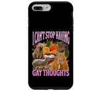 Non riesco a smettere di avere pensieri gay Divertente Capybara Meme Bootleg Custodia per iPhone 7 Plus/8 Plus