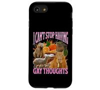 Non riesco a smettere di avere pensieri gay Divertente Capybara Meme Bootleg Custodia per iPhone SE (2020) / 7/8