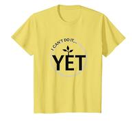 Non riesco Ancora a Farlo Potere di Crescita Mindset Motivazionale Maglietta, Bambini, Limone, 2 Anni