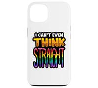Non riesco nemmeno a pensare dritto LGBTQIA+ Divertimento Uomini Donne Ragazzo Ragazza Custodia per iPhone 13