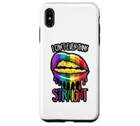 Non riesco nemmeno a pensare dritto LGBTQIA+ Divertimento Uomini Donne Ragazzo Ragazza Custodia per iPhone XS Max