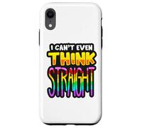 Non riesco nemmeno a pensare dritto LGBTQIA+ Divertimento Uomini Donne Ragazzo Ragazza Custodia per iPhone XR