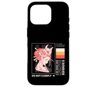 Non rispettare Cyberpunk Anime Dissidente di libertà di parola Custodia per iPhone 16 Pro