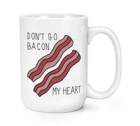 Non Rompere Il Mio Cuore 15oz Tazza Grande - Frase Divertente Amore Cibo Grande