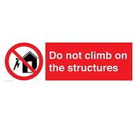Non salire sulle strutture Segnale - 600x200mm - L62