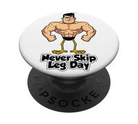 Non saltare mai Leg Day Funny Bodybuilder PopSockets PopGrip Adesivo