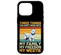 Non scherzare con il mio Westie | Retro Custodia per iPhone 16 Pro