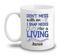 Non Scherzare Con Me, Mi Guadagno Da Vivere Spezzando Colli Tazze Di Caffè Divertenti Tazze Da Tè Novità Tazza Colazione Regali Divertenti Per Ragazze Anniversario Natale Regalo 330ml