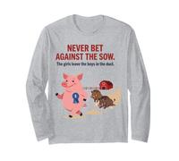 Non scommettere mai Contro Il Design della scrofa Maglia a Manica