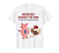 Non scommettere mai Contro Il Design della scrofa Maglietta