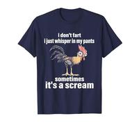 Non scoreggia Mi Sussurro Solo nei Pantaloni a Volte è Un Maglietta, Uomo, Navy, M