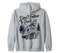 Non seguire il branco Lead It Wolf Felpa con Cappuccio