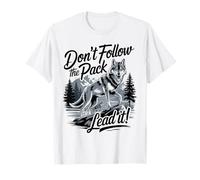Non seguire il branco Lead It Wolf Maglietta