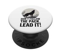 Non seguire il branco Lead It Wolf PopSockets PopGrip Adesivo