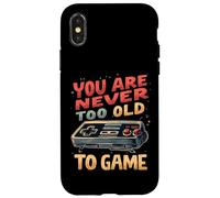 Non sei mai troppo vecchio per giocare divertente retrò gioco umorismo Custodia per iPhone X/XS