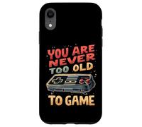 Non sei mai troppo vecchio per giocare divertente retrò gioco umorismo Custodia per iPhone XR