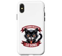 Non Sembro Incazzata, Lo sono. Gatto Nero Arrabbiato Custodia per iPhone X/XS
