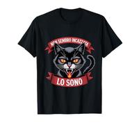 Non Sembro Incazzata, Lo Sono. Gatto Nero Arrabbiato Maglietta