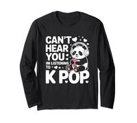 Non SENTIRTI STO ASCOLTO K Pop Panda Boba KPOP Maglia a Manica