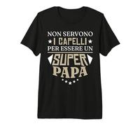 Non Servono I Capelli per Essere Un Super Papa Natale Maglietta Premium