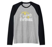 Non Si Piange negli Sport con la Palla da Softball Maglia con Maniche Raglan