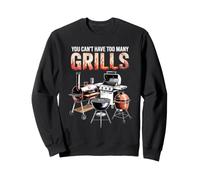 Non Si Possono Avere troppe Griglie BBQ Smoker Pitmaster Charcoal Felpa