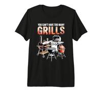 Non Si Possono Avere troppe Griglie BBQ Smoker Pitmaster Charcoal Maglietta Premium