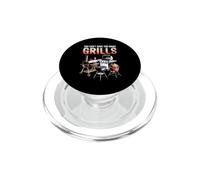 Non si possono avere troppe griglie Bbq Smoker Pitmaster Charcoal PopSockets PopGrip per MagSafe
