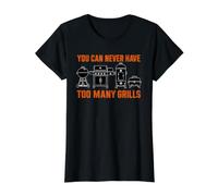 Non Si può mai Avere troppe Griglie Barbecue Pitmaster Invecchiato Maglietta con Stampa Grafica Economica, Donna, Nero, L