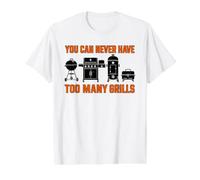 Non Si può mai Avere troppe Griglie Barbecue Pitmaster Invecchiato Maglietta con Stampa Grafica Economica, Uomo, Bianco, S