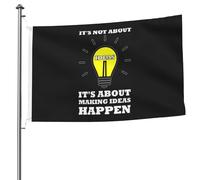 Non Si Tratta Di Idee, Si Tratta Di Far Sì Che Le Idee Si Realizzino. Bandiere Di Benvenuto Con 2 Occhielli Garden Flag Durevole Bandiera Da Cortile Per All'Aperto Fattoria Esterni 90X150 Cm