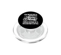 Non si vede mai una moto parcheggiata fuori da uno psichiatra PopSockets PopGrip per MagSafe