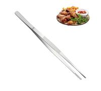 Non-Slip 12-Inch Steel Steak Clip | Food Tweezers Stainless Steel for Bbq Grilling Party Serving Food the 12-Inch Handle Ensures Comfort and Control - Straight Tweezers