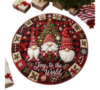 Non Slip 3D Christmas Mat, Optical Illusion Gnome Christmas Dwarf Round Rug | 3D Christmas Rug Christmas Entryway Rug Floor Mat For Indoor Outdoor Living Room Bedroom Entryway Porch Office Farmhouse