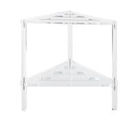 Non Slip Corner Shower Bench Waterproof Bath Chair, Space-Saving Seat for Seniors Adult, Stabile Triangle Shower Organizer Stool for Indoor Tub, Living Room, Kitchen, Bedroom, Compact Seating