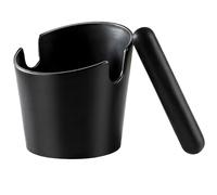 Non Slip Espresso Knock Box, Knock Box with Removable Bar, Coffee Grounds Disposal, Espresso Disposal Container for Espresso Machine, Coffee Ground, Home, Coffee Shops (Black)