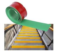 Non Slip Flexible PVC Treads, 5 Meter Anti Stair Tread Edge Protector, Self Adhesive Nosing Strip for Kindergartens,Schools(Green,4cm)