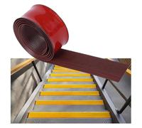Non Slip Flexible PVC Treads, 5 Meter Anti Stair Tread Edge Protector, Self Adhesive Nosing Strip for Kindergartens,Schools(Yellow,5cm)