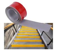 Non Slip Flexible PVC Treads, 5 Meter Anti Stair Tread Edge Protector, Self Adhesive Nosing Strip for Kindergartens,Schools(Gray,10cm)