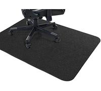Non-Slip Office Chair Mat 4mm Thick Low Pile Floor Protector for Hard Surfaces Black Computer Carpet rug for Home & Office 50x120cm