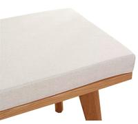 Non-Slip Outdoor/Indoor Seat Cushion for Garden Furniture 90x40x3 cm Ideal for Swing Benches And bay Windows White Sitzauflage for Long Chairs