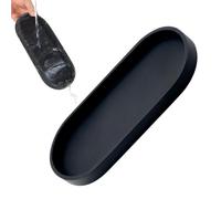Non-Slip Protective Vanity Tray - Durable Waterproof Silicone Design, Protects Countertops From Water & Scratches, Stable Organizer For Bathroom & Dresser, Oval Aesthetic, Narro