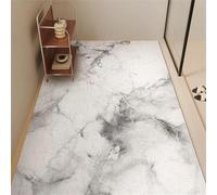 Non-Slip PVC Bath Shower Mat Quick-Dry Marble Stone Design Anti-Slip Loofah for Bathtub Washable Comfort Mat for Inside Shower (Style 4 40x60cm)