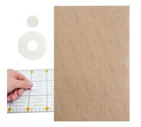 Non-Slip Ruler Stickers - Clear Adhesive Ruler Grip Dots, Anti-Slip Rings for Stability | 30PCS Ruler Grip Stickers for Quilting Rulers, Sewing Rulers, Cutting Mats, and Craft Measuring Accessories