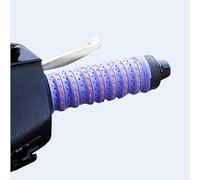Non-slip Soft Silicone Grip Tape for Motorcycle Handlebars,Wrap-Around Dirt Bike Grips with Air Vent Holes and Shock-Absorbing,Thick Wear Resistant Handle Wrap for Motorcycles&Bikes (Purple,4PCS)