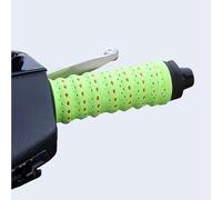 Non-slip Soft Silicone Grip Tape for Motorcycle Handlebars,Wrap-Around Dirt Bike Grips with Air Vent Holes and Shock-Absorbing,Thick Wear Resistant Handle Wrap for Motorcycles&Bikes (Green,2PCS)